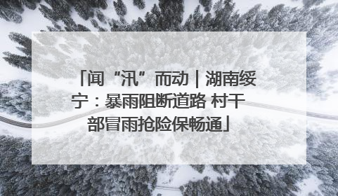 闻“汛”而动｜湖南绥宁：暴雨阻断道路 村干部冒雨抢险保畅通