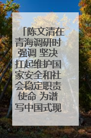 陈文清在青海调研时强调 坚决扛起维护国家安全和社会稳定职责使命 为谱写中国式现代化青海篇章贡献政法力量