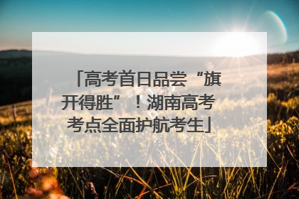 高考首日品尝“旗开得胜”！湖南高考考点全面护航考生