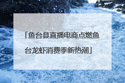 鱼台县直播电商点燃鱼台龙虾消费季新热潮