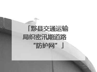 黟县交通运输局织密汛期道路“防护网”