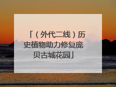（外代二线）历史植物助力修复庞贝古城花园