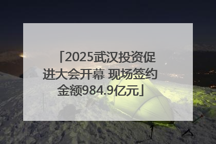 2025武汉投资促进大会开幕 现场签约金额984.9亿元