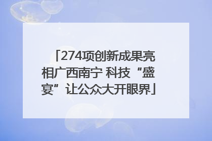 274项创新成果亮相广西南宁 科技“盛宴”让公众大开眼界