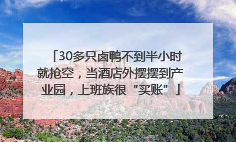 30多只卤鸭不到半小时就抢空，当酒店外摆摆到产业园，上班族很“买账”