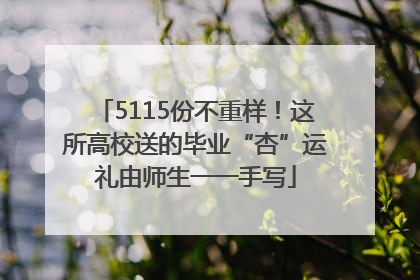 5115份不重样！这所高校送的毕业“杏”运礼由师生一一手写