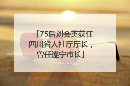 75后刘会英获任四川省人社厅厅长，曾任遂宁市长