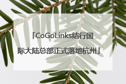 CoGoLinks结行国际大陆总部正式落地杭州