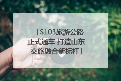 S103旅游公路正式通车 打造山东交旅融合新标杆